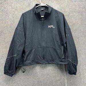Under Armour XFL Jacket Womens Large Black Football Full Zip Windbreaker Soft
